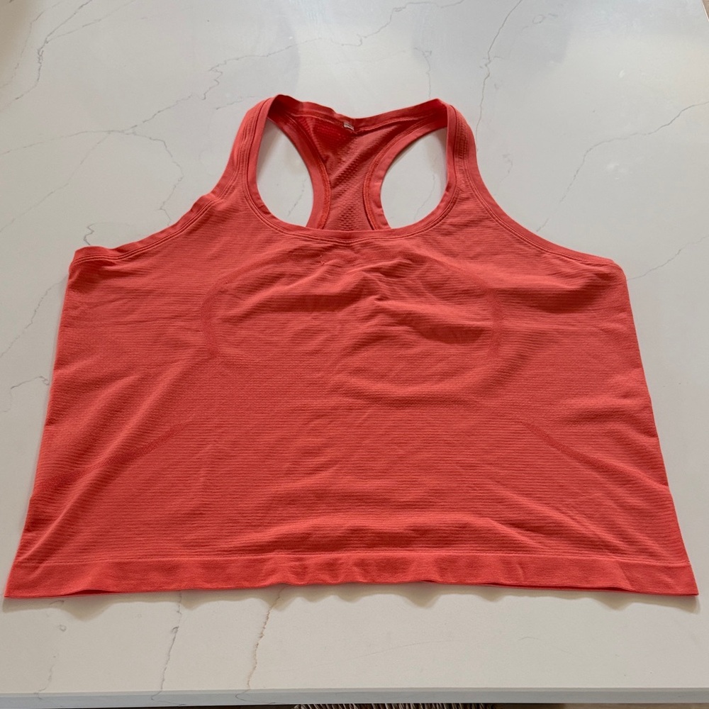 Lululemon Orange Swiftly Racerback Tank Top
